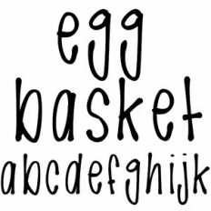 Egg basket gel marker font