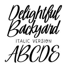 BFC Delightful Backyard Italic Script Retro Vintage Cursive Font