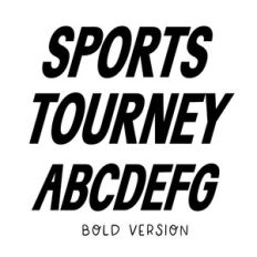 BFC Sports Tourney Block Sporty Basketball Baseball Font