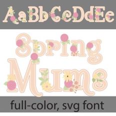 Spring Mums Color Font