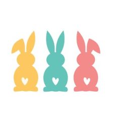Easter bunnies hearts