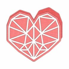 geometric heart card