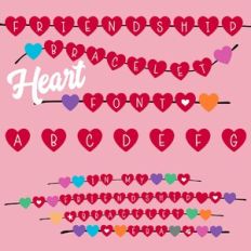 Friendship Bracelet Era Heart Font