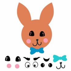 Build An Easter Bunny Face Activity Set