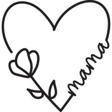 Mama Flower Heart