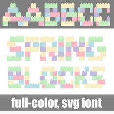 Spring Blocks Color Font