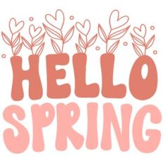 Retro Floral Hello Spring