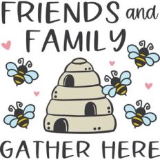 Friends and Family Gather Here