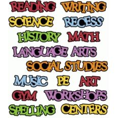 school and class subjects