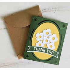 alyssum thank you card and envelope