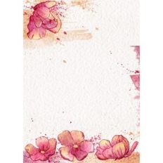 Watercolor flowers card cover