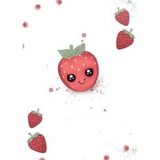 Kawaii Strawberry Card Cover