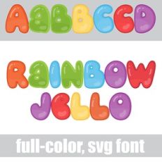 Rainbow Jello Color Font