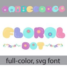 Floral Dot Color Font