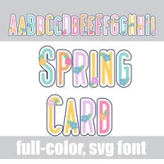 Spring Card Color Font
