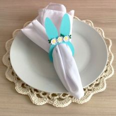 FLORAL BUNNY NAPKIN HOLDER