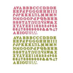 Pink and Green Alpha Stickers