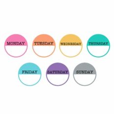 Round Days of the Week Planner Labels