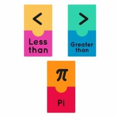 Math Symbol Puzzle Game Activity - Less Than, Greater Than and Pi