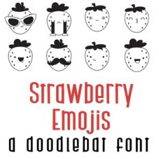 Strawberry Emojis Doodlebat Font