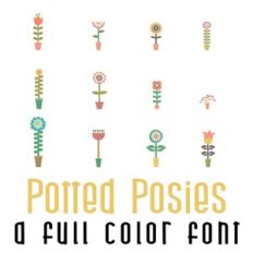 Potted Posies Full Color Font
