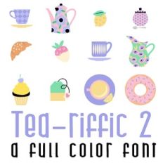 Tea-riffic 2 Full Color Font