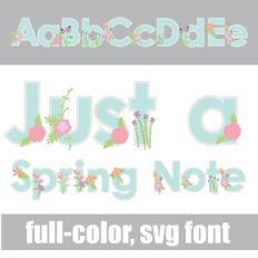 Just a Spring Note Color Font