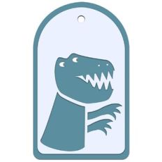 Tyrannosaurus Rex Dinosaur Gift Tag