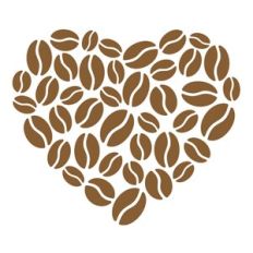 coffee beans heart