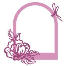 photo frame with peony flower