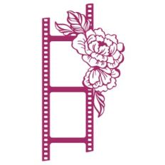 film photo frame with peonies