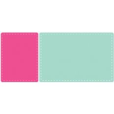 set of 2 stitched journaling cards - 3x4 and 4x6