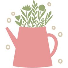 Watering Can with Wildflowers