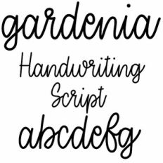 Gardenia handwriting script