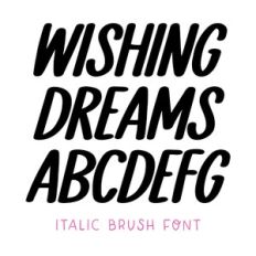 BFC Wishing Dreams Italic Simple Handwritten Brush Font