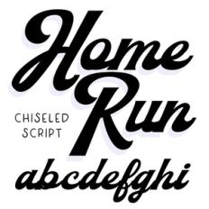 BFC Home Run Chiseled Vintage Script Sports Font