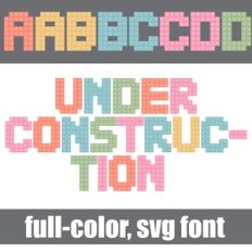 Under Construction Spring Color Font
