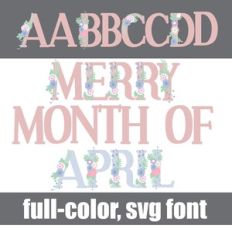 Merry Month of April Color Font