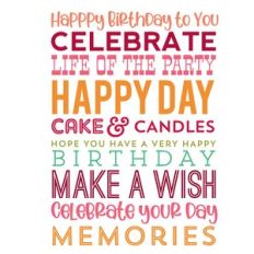 Happy Birthday Subway Art