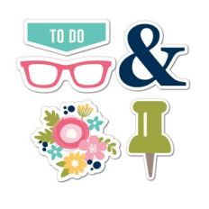 Planner Stickers -To do, glasses, flowers, and pin