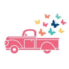 Truck and butterflies