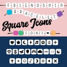 Friendship Bracelet Era Square Icons Font