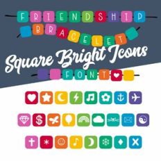 Friendship Bracelet Era Bright Square Icons Font