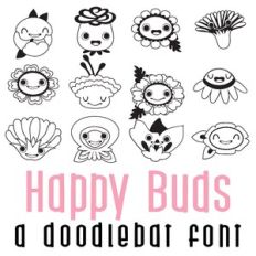 Happy Blooms Doodlebat Font