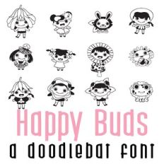 Happy Buds Doodlebat Font