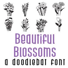 Beautiful Blossoms Doodlebat Font
