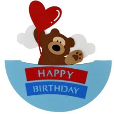Rocking Happy Birthday Teddy Card