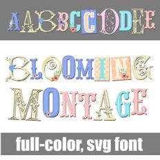 Blooming Montage Color Font