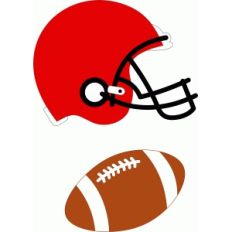 football helmet and ball