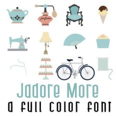 Jadore More Full Color Font